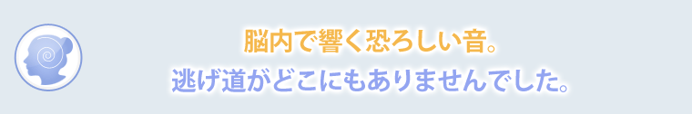 脳内で響く恐ろしい音。逃げ道がどこにもありませんでした。