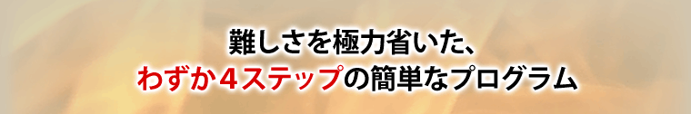 難しさを極力省いた、わずか4ステップの簡単なプログラム