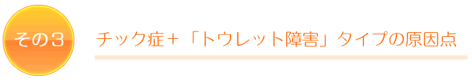 その3 チック症+「トウレット障害」タイプの原因点
