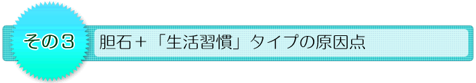 その3 胆石+「生活習慣」の原因点